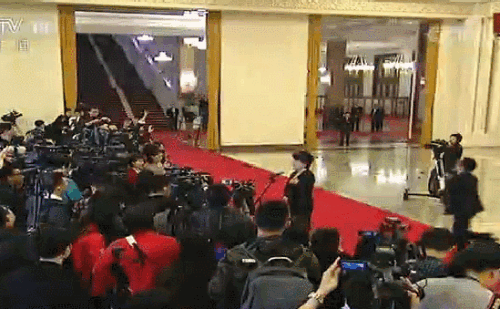 两会“喜感哥”又来了:后面的部长等很久了