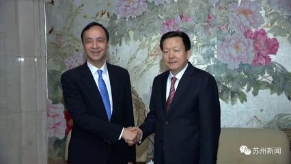 上海市委书记李强会见台湾新北市市长朱立伦一行