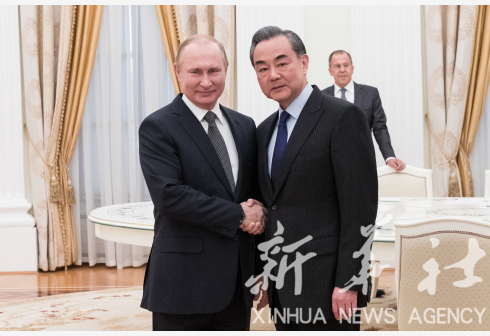 俄罗斯总统普京会见王毅 普京6月将访华