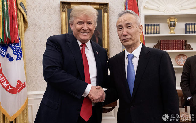 特朗普会见习近平主席特使、国务院副总理刘鹤