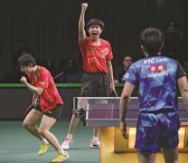 仅用时24分22秒便轻松夺得世乒赛混双冠军
