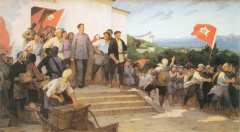 秋收起义,毛主席旗帜鲜明地指出,要打共产党的旗子