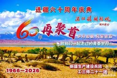 历史丰碑------纪念上海知青赴疆建设60周年